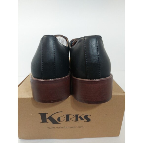 Korks Women's Size 10 Theodore Loafers 10M Color Block Black Cream - Picture 10 of 16